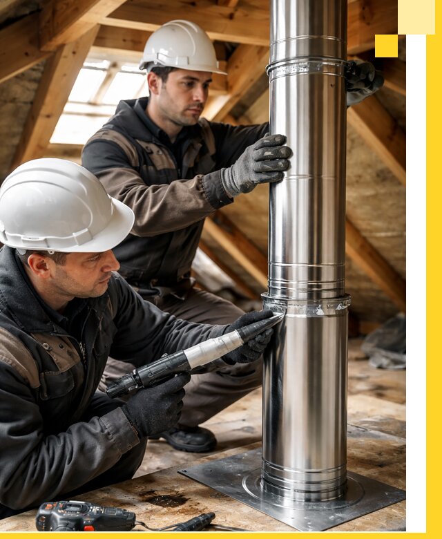 Монтаж дымоходов для каминов в Лесосибирске с гарантией качества