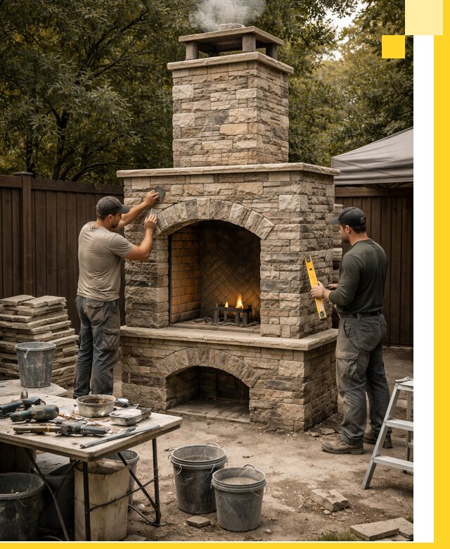 Проектирование и установка уличных каминов в Лесосибирске