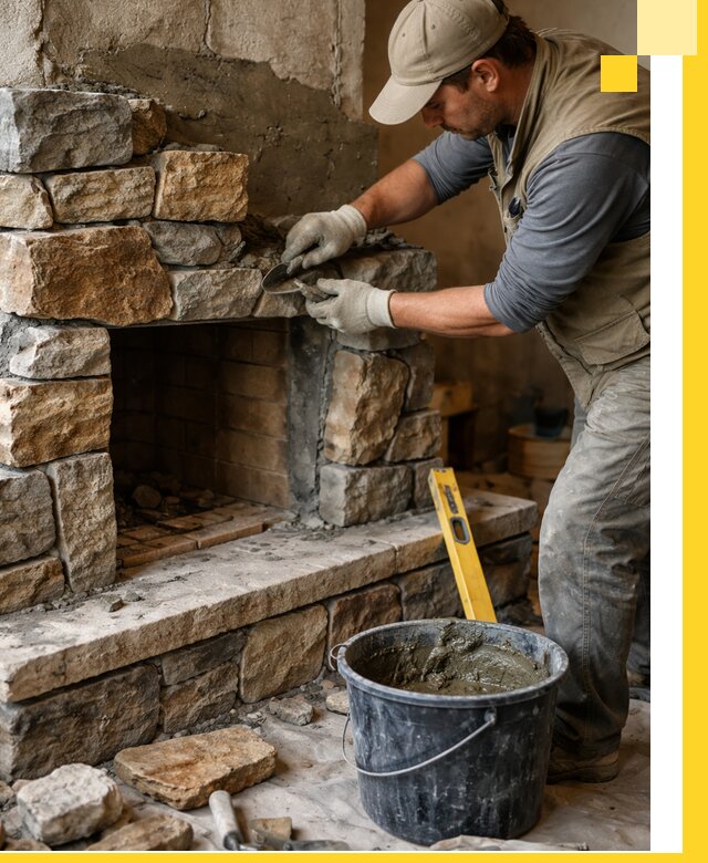 Изготовление и установка каменных каминов под ключ в Лесосибирске