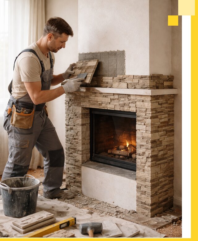 Изготовление и монтаж каминов для дома под ключ в Лесосибирске