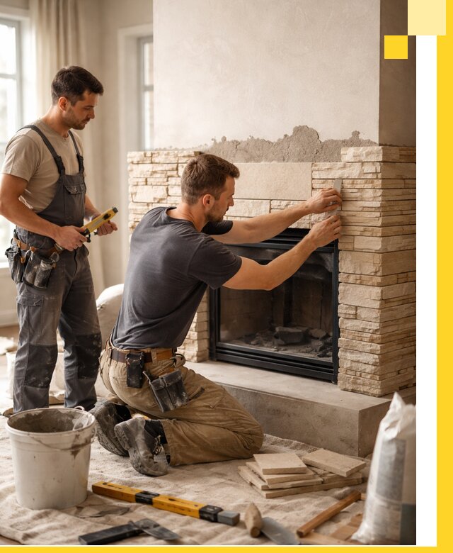 Установка и монтаж каминов для загородного дома в Лесосибирске