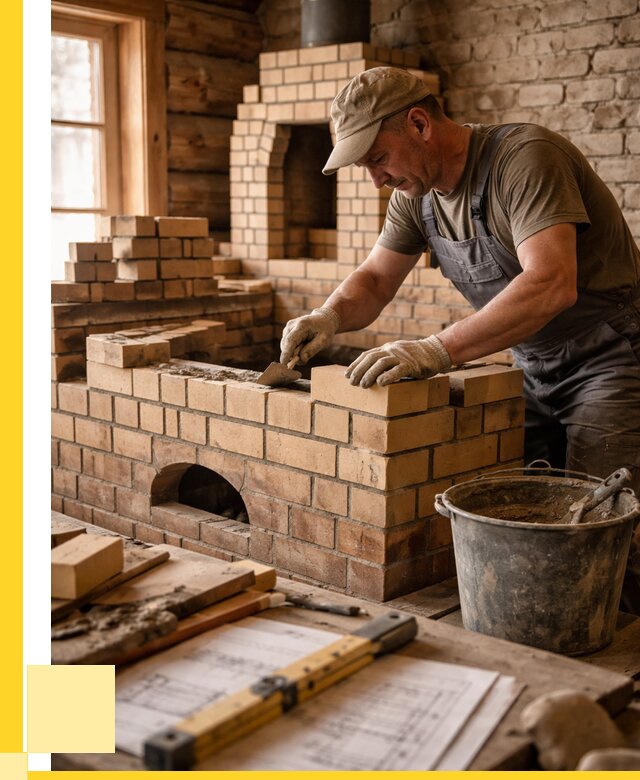 Кладка печей из кирпича в Лесосибирске цены от 31245 р. - ЭриданЛсс