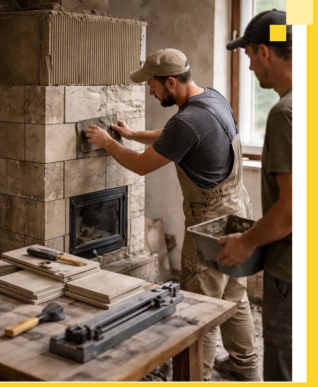 Профессиональная облицовка печей в Лесосибирске: керамика и камень