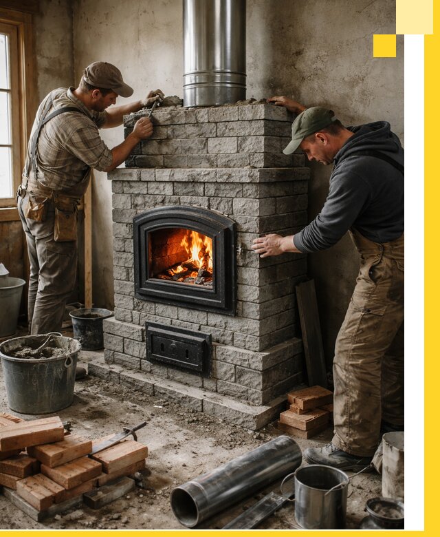 Производство, поставка и монтаж дровяных печей в Лесосибирске