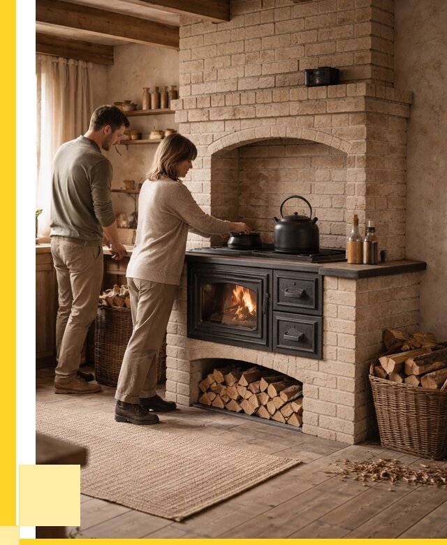 Печи с плитой в Лесосибирске от 46868 р. | ЭриданЛсс — кирпичная печь