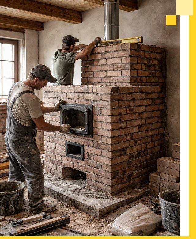 Печи для загородного дома под ключ в Лесосибирске — монтаж и сервис