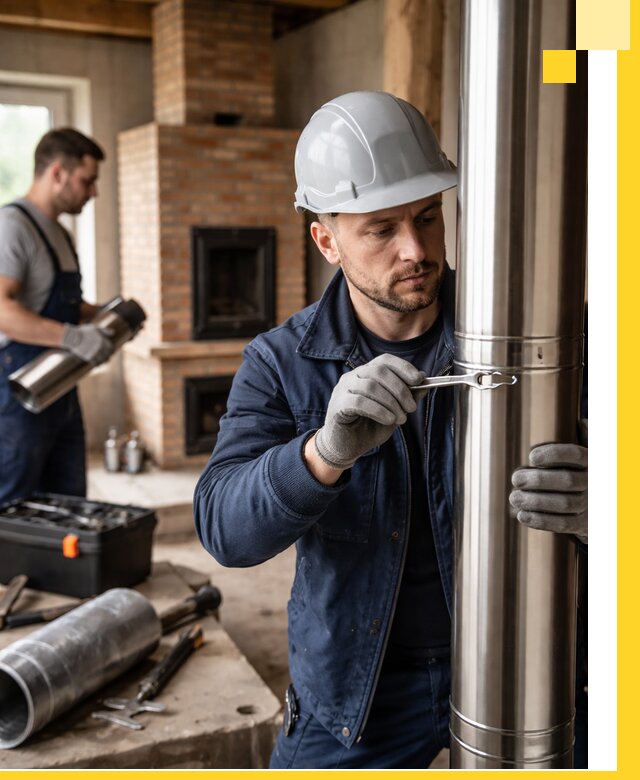 Профессиональный монтаж дымоходов для печей в Лесосибирске