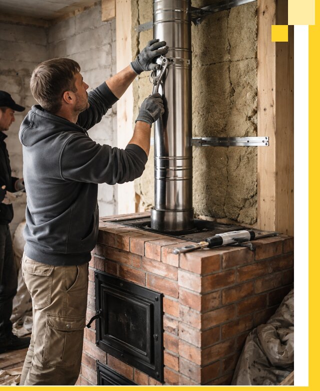 Изготовление и монтаж печей и дымоходов под ключ в Лесосибирске