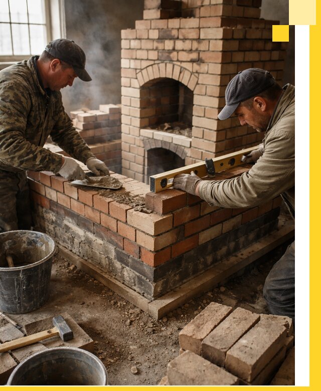 Изготовление и монтаж печей и каминов из кирпича в Лесосибирске