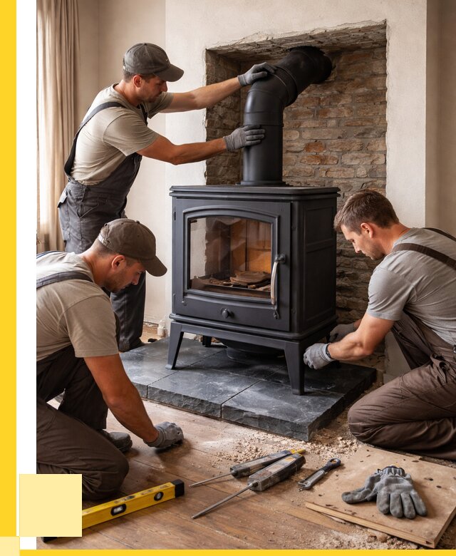 Монтаж печи камина в частном доме в Лесосибирске от 26038 р. | ЭриданЛсс