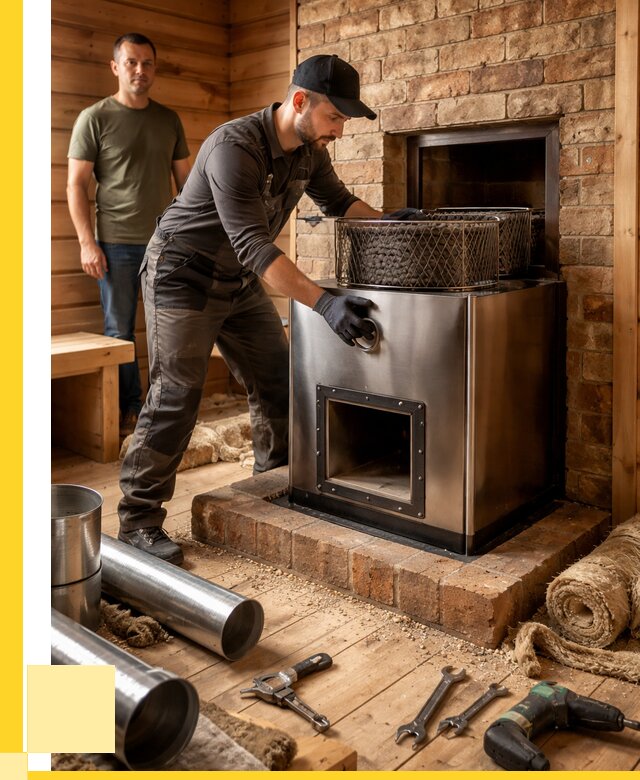 Монтаж банных печей под ключ в Лесосибирске от 18747 р., ЭриданЛсс