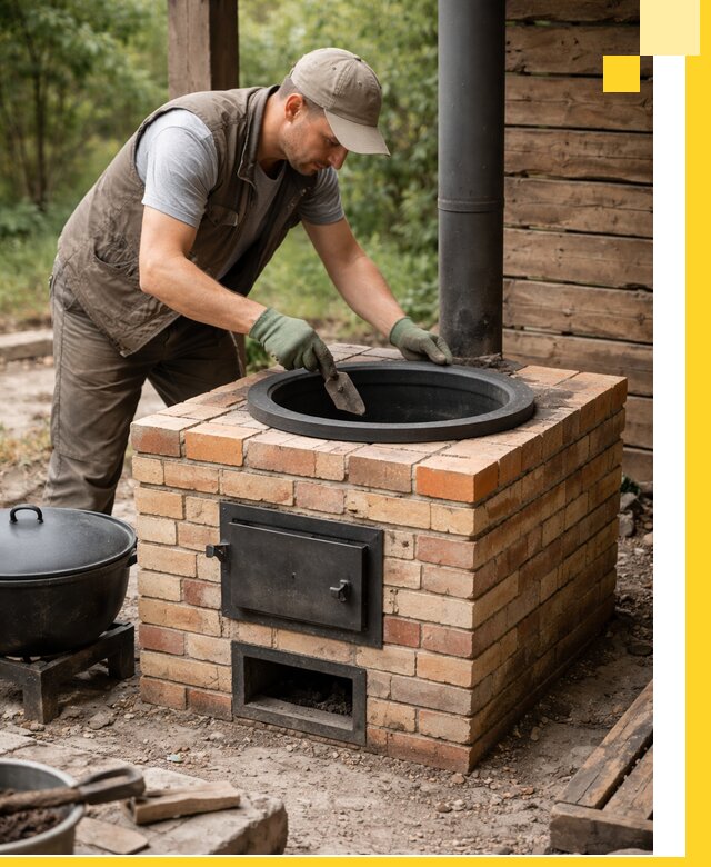 Изготовление и установка печей для казана в Лесосибирске под ключ