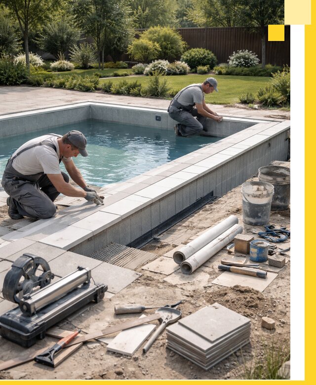 Строительство открытых бассейнов под ключ в Лесосибирске профессионально