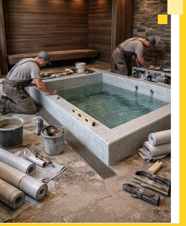 Установка и строительство бассейнов для сауны в Лесосибирске