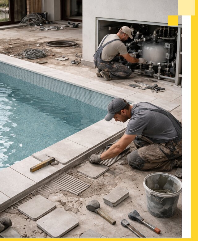 Строительство и монтаж бассейнов в коттедже в Лесосибирске