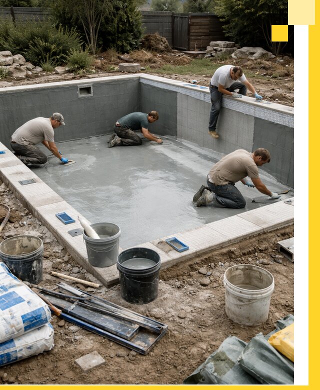 Изготовление и монтаж чаши бассейна под ключ в Лесосибирске