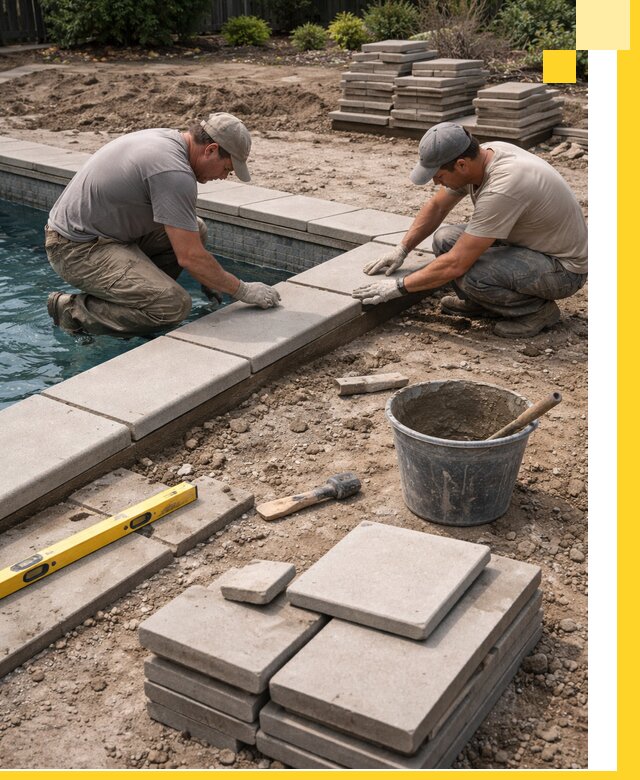 Установка и изготовление копингового камня для бассейнов в Лесосибирске