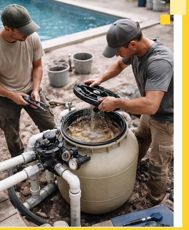 Установка и обслуживание песочных фильтров для бассейнов в Лесосибирске