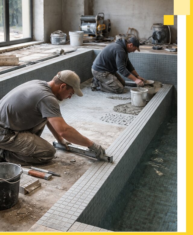 Строительство бассейна в частном доме в Лесосибирске под ключ