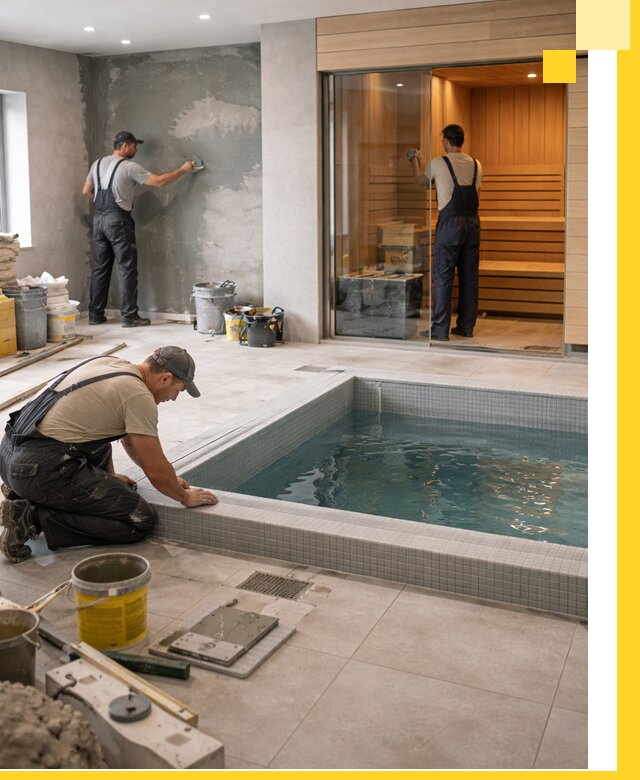 Проектирование и строительство сауны с бассейном в Лесосибирске