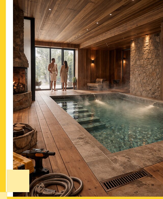 Проекты бань с бассейном под ключ в Лесосибирске от 78113 р., ЭриданЛсс