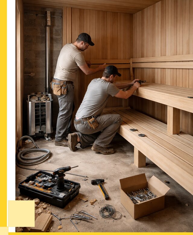 Монтаж саун под ключ в Лесосибирске от 124980 р. | ЭриданЛсс