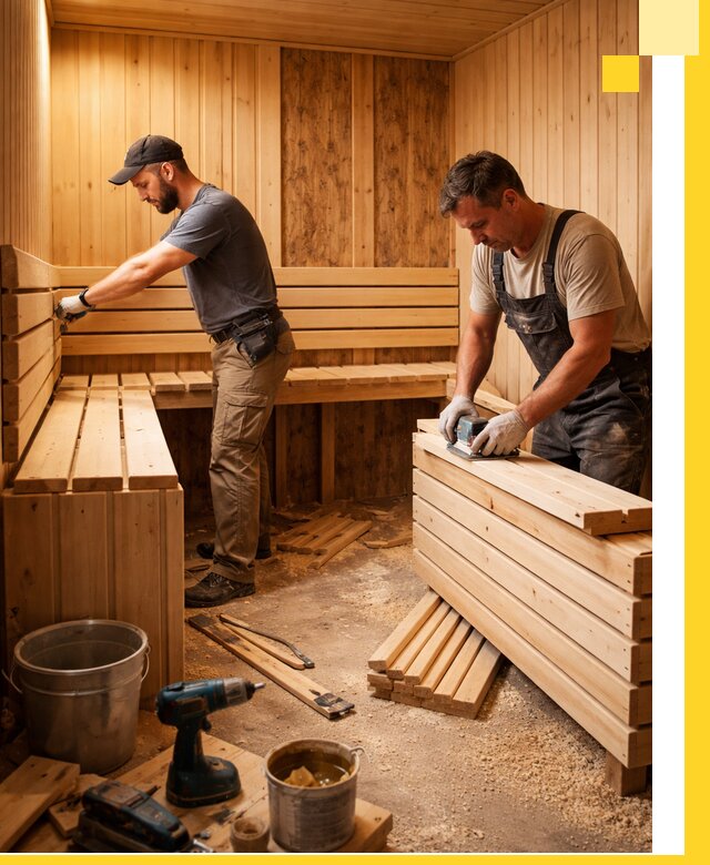 Профессиональный комплексный ремонт саун под ключ в Лесосибирске