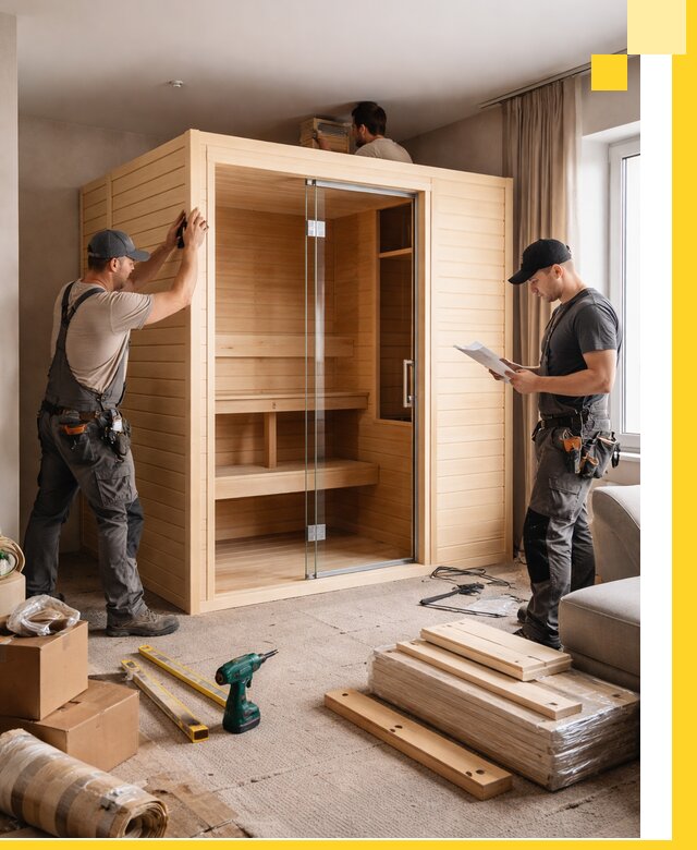 Установка и благоустройство саун в квартире в Лесосибирске