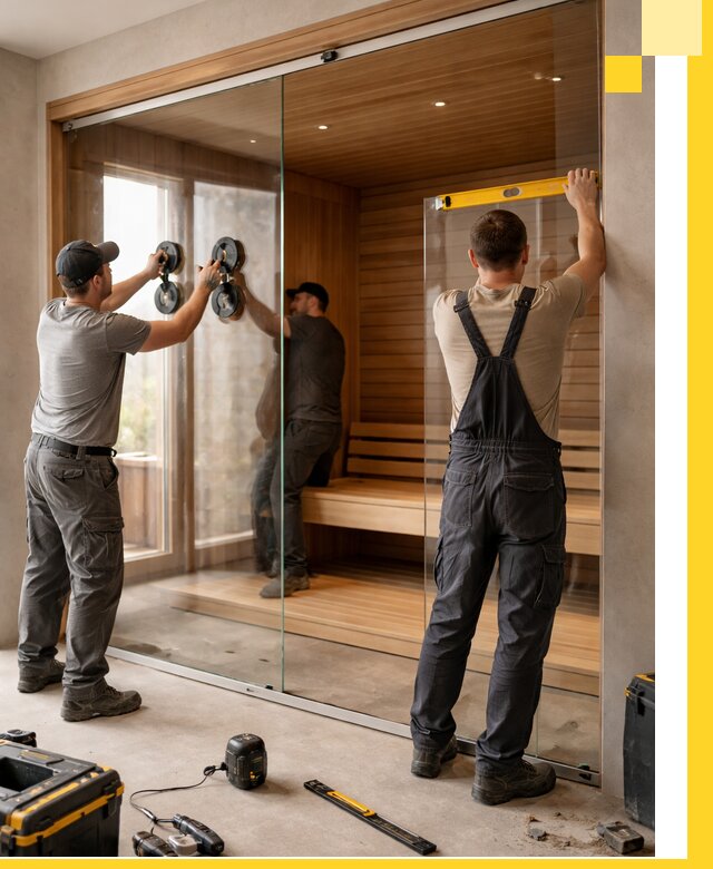 Производство и монтаж стеклянных саун под ключ в Лесосибирске