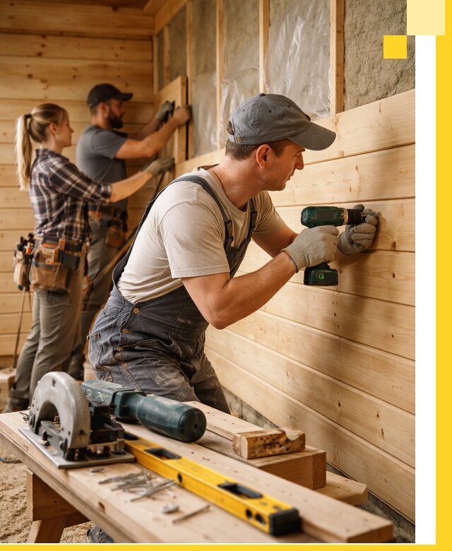 Обшивка бань под ключ в Лесосибирске: отделка стен и потолков