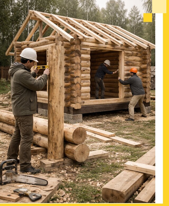 Строительство бань для дачи под ключ в Лесосибирске с доставкой и монтажом