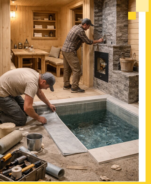 Строительство бань с комнатой отдыха под ключ в Лесосибирске