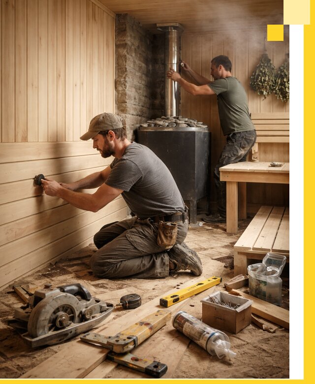 Полное строительство и оснащение парных под ключ в Лесосибирске