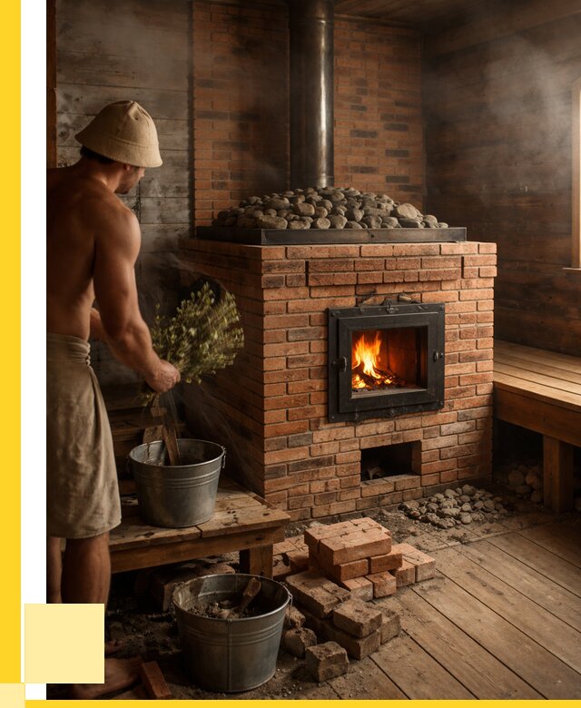 Кирпичные банные печи в Лесосибирске от 93735 р. | ЭриданЛсс