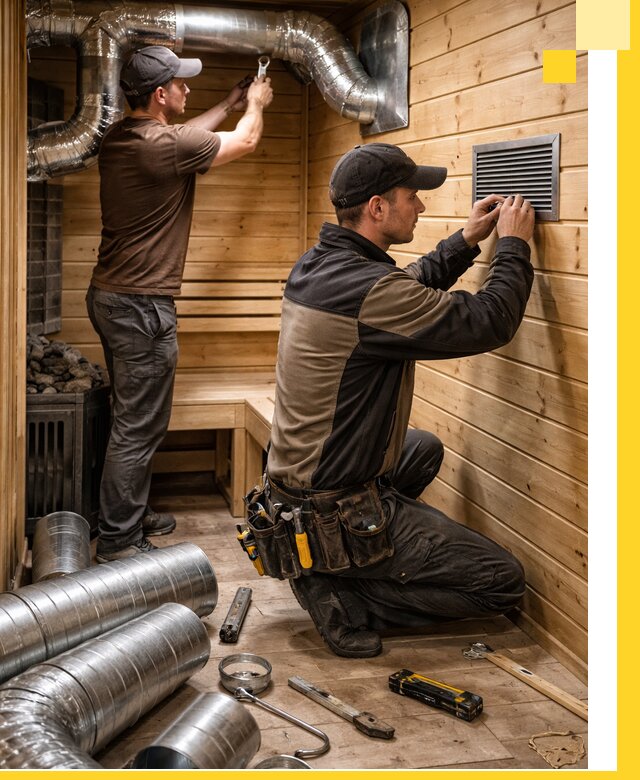 Проектирование и монтаж вентиляции бани в Лесосибирске под ключ