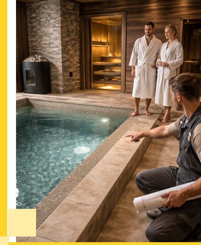 Проект бани с бассейном под ключ в Лесосибирске от 67698 р. | ЭриданЛсс