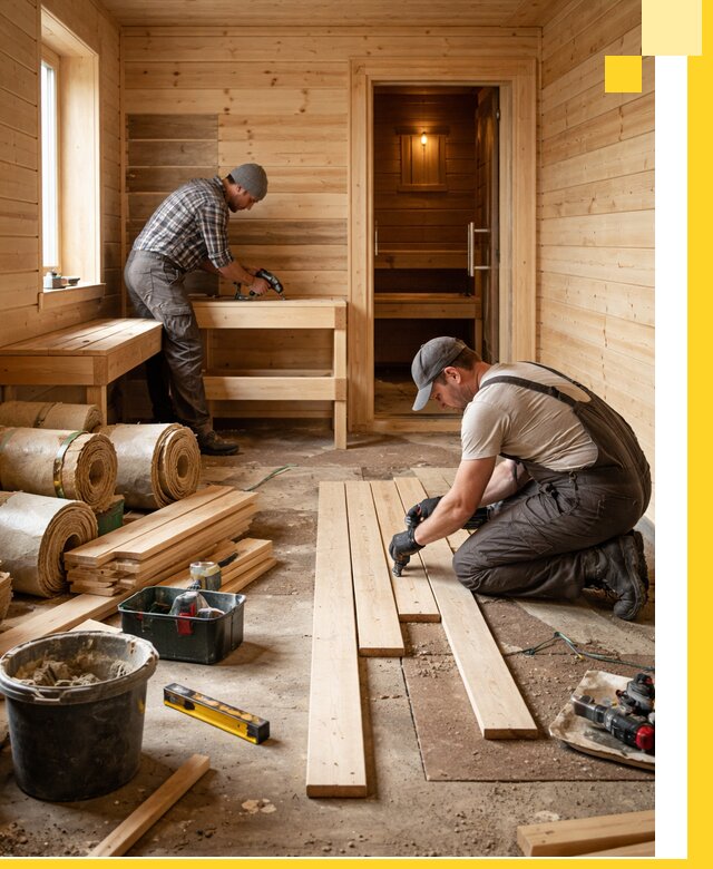 Индивидуальный проект бани с комнатой отдыха под ключ в Лесосибирске