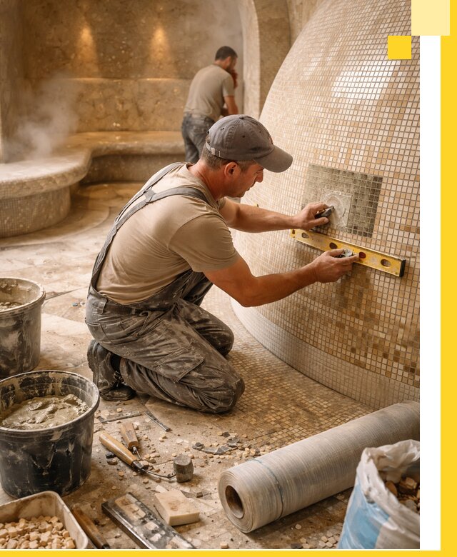 Хамам под ключ в Лесосибирске: проектирование, строительство, отделка