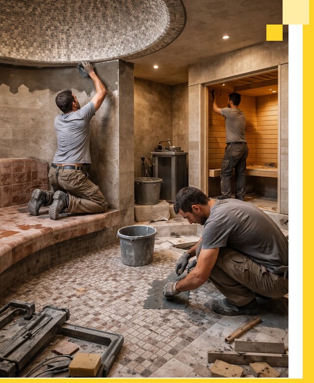 Проект и строительство хамама бани и сауны под ключ в Лесосибирске