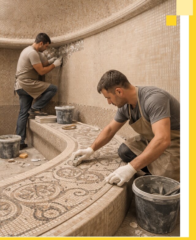 Плитка для хамама в Лесосибирске, укладка, подбор и поставка