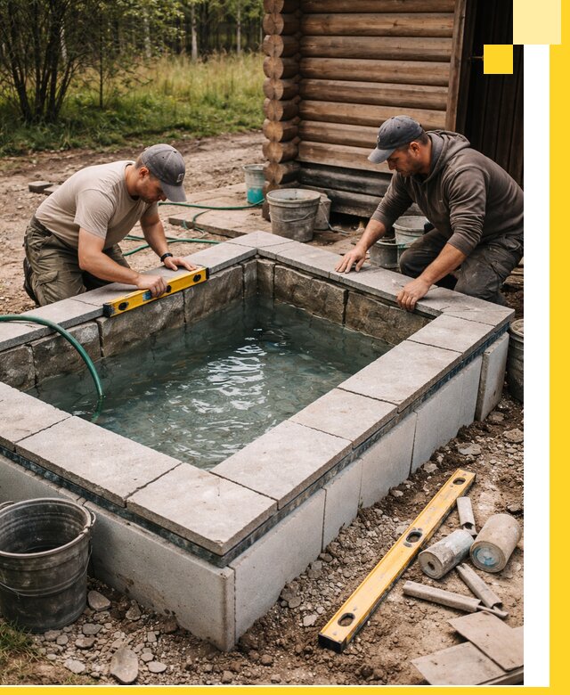 Изготовление и установка холодных купелей под ключ в Лесосибирске